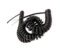 Spring spiral cable， Spiral Cable 2 Core Black 14/17/20/24 AWG .5-7.5 Meters