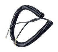 Spring spiral cable， Spiral Cable Spring Stretch Retractable Power Cord 6 Core 24AWG 0.2mm2 Black