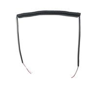 Spring Spiral Coiled mains Flex Cord Spring Wire, Spring Spiral Electrical Cable 20AWG 2 Core 0.5mm² Black Undraw (1.25-3.75) Meters(Undraw 2.5 meters)
