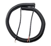 Spring Spiral Power Cord Extensible Wire, 2 Core 1.5mm Square Spiral Power Cord Cable Copper Wear Oil, Telescopic High power Elastic Spring(Stretch 3.75 Meters)