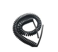 Spring Spiral Power Cord Extensible Wire, 2 Cores Black 24AWG Cable Stretchable Telescopic 20AWG 17AWG 14AWG(2 Cores 24awg 7.5 Meters Straight)