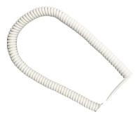 Spring Spiral Power Cord Extensible Wire, White Spiral Elastic Cable Cold, High Elasticity Electric Wear, Spring(Stretch 10 Meters)