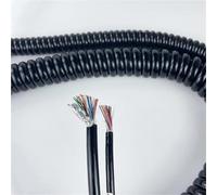 Spring Spiral Shielded Cable - 26AWG 0.15mm² Telescopic Wire for High-Temperature Applications,1pcs(Stretch 10meter 16C 26AWG0.15sqmm)