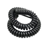 Spring Spiral Spiral Expandable Wire, 10 Core Black Spiral Wire Springs Coil Cord Extension 3.7 Meters Multiple Sizes(20AWG)