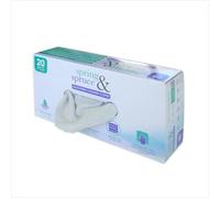 Spring & Spruce Box of 20 Ultra-Absorbent Microfibre Cloths - Lint-Free & Streak-Free Cleaning - Convenient Pull-Dispensing for Easy Access - Washable & Durable for Home, Kitchen & Car