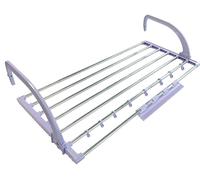 Spring & Spruce Speedi-Dry Extendable Over Radiator Clothes Airer - Adjustable Folding Drying Rack for Radiators - Large Capacity - Fast & Effective - 8 Hanger Rings - Easy to Store - 10kg Capacity