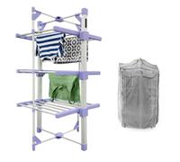 Spring & Spruce Speedi-Dry Tower Compact Heated Clothes Airer with 3 Tiers - Adjustable Temperature - Fast & Effective - Energy Efficient - Large Capacity - Lightweight & Portable