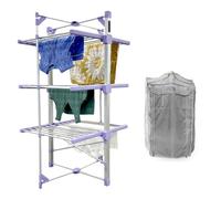 Spring & Spruce Speedi-Dry Tower XL Heated Clothes Airer with 3 Tiers - Adjustable Temperature - Fast & Effective - Energy Efficient - Large Capacity - Lightweight & Portable