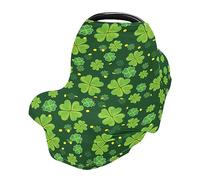Spring St Day Luck and Clover Flower Car Seat Covers for Babies Breathable Shopping Cart Cover Stretchy & Soft High Chair Cover Shower Gifts