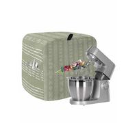 Spring Stand Mixer Dust Proof Cover with Pocket, Sage Green White Lines Vintage Texture Home Decor Waterproof Farmhouse Kitchen Accessories for Stand Mixer Coffee Maker Bread Maker 6-8 Quart