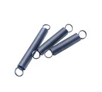 Spring steel closed-loop tension spring, double-coil L-shaped, Wire diameter 0.8mm Outer diameter 10mm Length 280mm, 2Pcs, Black, 0.8x10x280mm