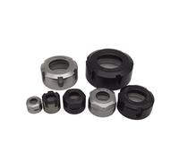 Spring Steel Precision Router Collets, ER20A ER20M Collet Nut M24 M25 Thread Black Silver 4 Pcs(Silver,2pcs ER20M-M24)