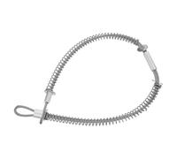 Spring Steel Wire Hose Safety Cable 1/8x23.6 Silver | Stainless Steel Build, Maintains Stability under Vibration, for Pneumatic Tools and Pressure Hoses
