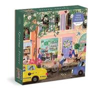 Galison Jigsaw Puzzle Spring Street 1000 Piece Greens, Pink, White (Possibly Blue) Square Box