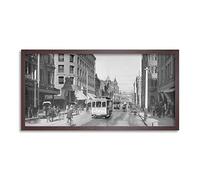 Spring Street Third 3rd Los Angeles California 1905 Framed Wall Art Print Long 25X12 Inch