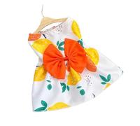 Spring Summer Dog Princess Dress Kitten Pet Skirt Cute Dog Dress Bow Lace For Small Medium Puppy Poodle Chihuahua(Orange-lemon,XS)