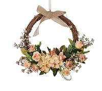 Spring Summer Door Wreath for the Front Door - Artificial Wild Flowers Spring Wreath for the Front Door - Colourful Spring Summer Garland - Multi-Purpose Decoration Garland - Easter Outdoor