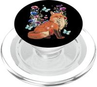 Spring Summer Flowers Flower Fox Foxes Woman Girl Child PopSockets PopGrip for MagSafe