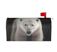 Spring Summer Mailbox Covers Magnetic Letter Post Box Cover Polar Bear Mailbox Wrap Decoration Mailbox Post Cover for Garden Yard Outside Welcome Decor 21x18 in