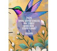 Spring Summer Semester Dual Student Homeschool Lesson Planner and Log Book