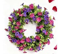 Spring Summer Themed Wisteria Garland with Realistic Pink Purple Blossoms for Living Room Dining Room and Bedroom Decor (A)