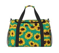 Spring Sunflowers Flowers Hand Travel Bag - Large Reusable Shopping Bag, Ideal for Camping, Sports, Gym, and Outdoor Activities