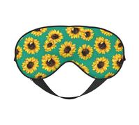 Spring Sunflowers Flowers Print Breathable Full-Cover Eye Mask Stylish Adjustable Nap Night Restful Environment