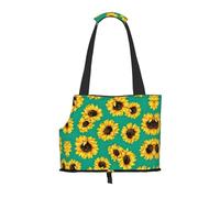 Spring Sunflowers Flowers print Puppy Carrier Walking Dog Bags Pets Dogs Carrier Bags for small Dogs and Cat and Rabbit