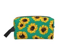 Spring Sunflowers Flowers Print Toiletry Bag for Men Travel Toiletry Bag, Spacious Capacity Cosmetic Bag for Women