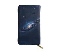 Spring Sunflowers Retro Flowers Leather Wallets for Women Man, Wallets Large Billfold with 12 Card Slots,Wallet Passport wallet, Universe Milky Way Galaxy, One Size