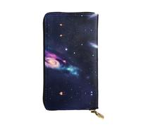 Spring Sunflowers Retro Flowers Leather Wallets for Women Man, Wallets Large Billfold with 12 Card Slots,Wallet Passport wallet, Universe Galaxy Space, One Size