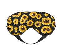 Spring Sunflowers Retro Flowers Night Mask Soft Reversible Eye Cover Adjustable Strap Light Blocking Comfortable Rest