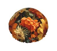 Spring Sunflowers Retro Flowers print Bath cap Large bath cap Fit for all lengths of hair Protects hair bath cap Reusable