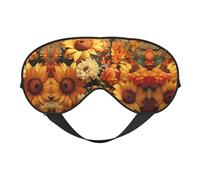 Spring Sunflowers Retro Flowers Print Soft Eye Mask â€“ Comfortable Sleep, Elastic Nighttime Shade, Eye Covers for Travel, Meditation