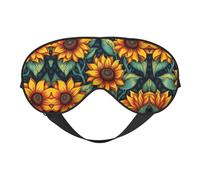 Spring Sunflowers Retro Flowers Print Soft Eye Mask â€“ Comfortable Sleep, Elastic Nighttime Shade, Eye Covers for Travel, Meditation