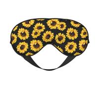 Spring Sunflowers Retro Flowers Printing All-Occasion Sleep Eye Mask with Double Sides Adjustable Strap Perfect for Shifts & Travel