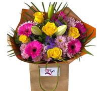 Spring Symphony Fresh Flowers Rose, Lily, Gerbera