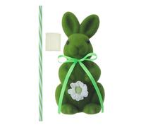 Spring Table Decor Pick - 16 Inch Bunny Pick | Flocked Fabric Ornament - Adorable Easter Bunny Table Accent for the Mantle or Bookshelf in the Home Office, Living Room, Bedroom