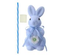Spring Table Decor Pick - 16 Inch Bunny Pick | Flocked Fabric Ornament - Adorable Easter Bunny Table Accent for the Mantle or Bookshelf in the Home Office, Living Room, Bedroom