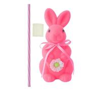 Spring Table Decor Pick - 16 Inch Bunny Pick | Flocked Fabric Ornament - Adorable Easter Bunny Table Accent for the Mantle or Bookshelf in the Home Office, Living Room, Bedroom