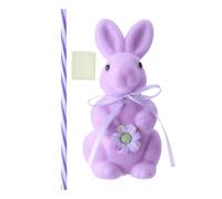 Spring Table Decor Pick - 16 Inch Bunny Pick | Flocked Fabric Ornament - Adorable Easter Bunny Table Accent for the Mantle or Bookshelf in the Home Office, Living Room, Bedroom