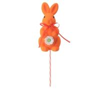Spring Table Decor Pick - 16 Inch Bunny Pick | Flocked Fabric Ornament - Adorable Easter Bunny Table Accent for the Mantle or Bookshelf in the Home Office, Living Room, Bedroom