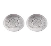 Spring talks Car Audio Speaker Cover For Tesla For Model Y 2020 2021 2022 2023 Car Door Speakers Stereo Decorate Cover Speaker Trim Audio(A-titanium Silver)