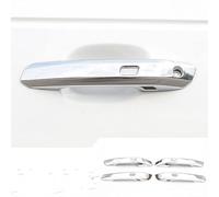 Spring talks Car Exterior Door Handles for A4 B9 A5 Q5 S4 S5 2017-2021 Auto Accessories Car Door Pull Knob Handle Cap Cover Trim Decal Decoration(B)