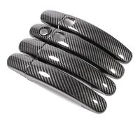 Spring talks Car Exterior Door Handles for Focus for C-Max for Escape for Kuga for Ranger 2013-2019 8 Pcs Car Exterior Door Handle Cover Protector Trim Carbon Fiber Pattern Chrome(A)