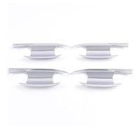 Spring talks Car Exterior Door Handles for VW Golf 8 MK8 2020-2022 Car Exterior Side Door Handle Bowl Cover Trim Set Chrome Decoration Cap Carbon Fiber ABS(Bright silver2)