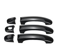 Spring talks Car Exterior Door Handles for VW Transporter T5 2003-2015 T6 2016 Caddy Sticker Car Front ABS Carbon 3/4 Door Handle Covers Handles(Carbon 6pcs)