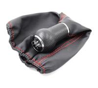 Spring talks Gear Shift Knob for G&olf 3 MK3 for Polo Long Type 12mm Black Stitching 5 6 Speed Car Gear Shift Knob Gaiter Boot Cover
