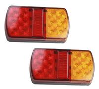 Rear Light Assemblies 1Pair Waterproof Taillights 12V Trailer For Truck Lorry Stop Rear Tail Light Auto Car For Signal Lamp Caution Indicator Fog Light