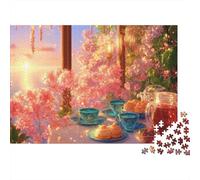 Spring Tea Time Scene 1000 Piece Jigsaw Puzzles Autumn Forest Tea Set for Adult Educational Game Beautiful Decoration Challenge High Difficulty Male And Female Birthday 52x38cm/1000pcs Gifts